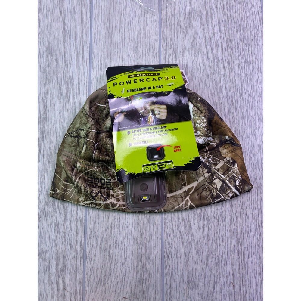 Panther Vision PowerCap 3.0 Rechargeable LED Beanie Realtree Edge Camo Mens Hat